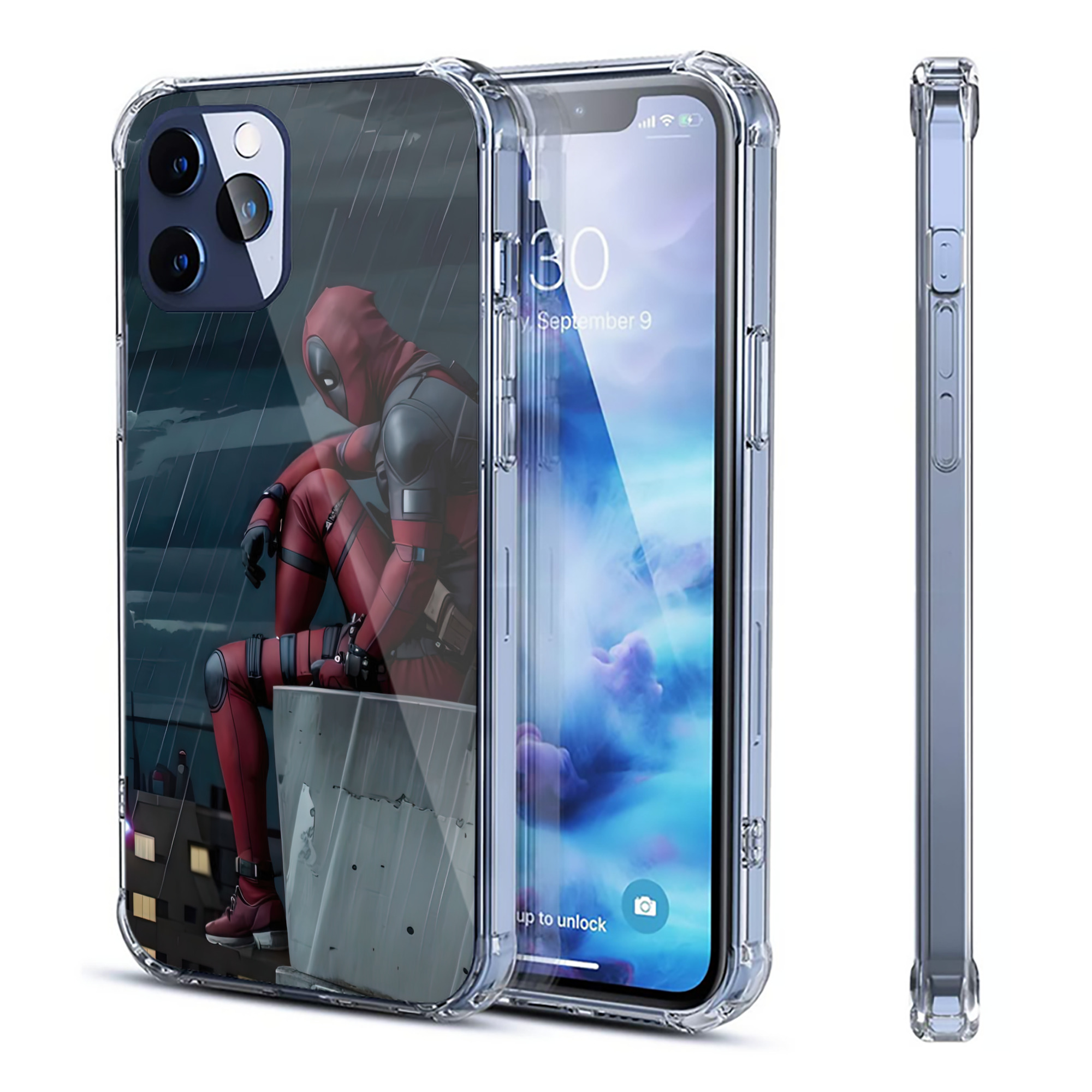（画像用） Deadpool デッドプール 【iPhone 12シリーズ対応】透明スマホケース（クリアソフトケース）